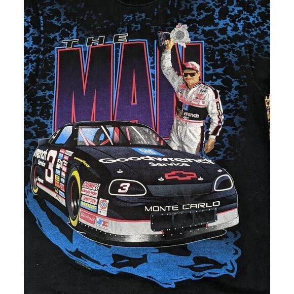 Chase Racewear NASCAR All Over Print DALE EARNHARDT THE MAN T-shirt Large AOP - Picture 6 of 7
